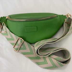 Green Leather Crossbody Bag